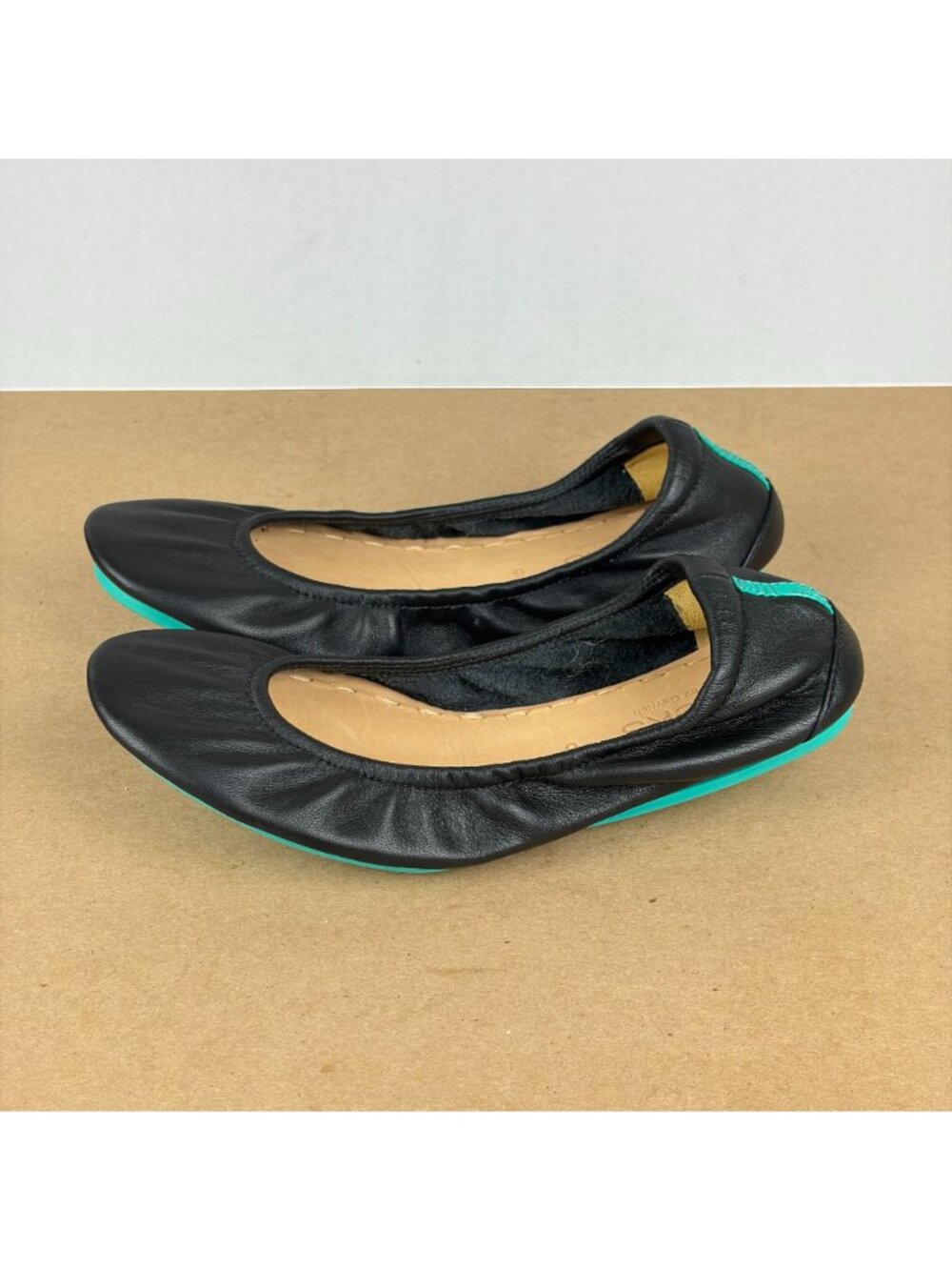 Tieks Leather Ballet Flats Womens 6 Matte Black Foldable Casual Comfort Slip On - Picture 9 of 9